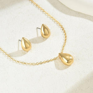 Mode délicate lumière luxe femmes goutte à goutte collier boucles d'oreilles ensemble femmes bijoux cadeau ensemble - Product Image 2