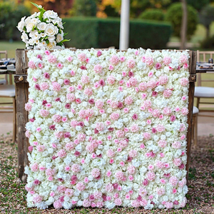 Handmade Trắng 3D vải dựa trên hoa nhân tạo tường cho lễ Tạ ơn ngoài trời trang trí đám cưới xuyên biên giới ngày của mẹ - Product Image 2