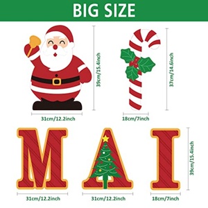 Letreros Decorativos de Navidad para Jardín, Letrero Navideño para Césped con Estacas, Decoraciones Navideñas para Exteriores, Letrero Navideño para Jardín - Product Image 2