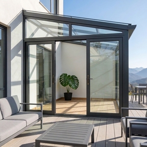 Verrière Moderne pour Jardin d'Hiver 6063 T6 <span class=keywords><strong>en</strong></span> Aluminium Écologique Préfabriquée avec Toit Incliné, Verrière <span class=keywords><strong>en</strong></span> Verre 4 Saisons - Product Image 3