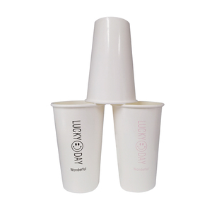 Chine En Gros personnalisé imprimé logo Biodégradable <span class=keywords><strong>Jetable</strong></span> tasse de papier écologique avec couvercle - Product Image 4