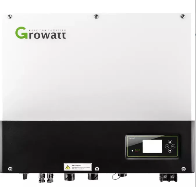 Growatt hybrid 10000w home solar inverter pure sine wave ups