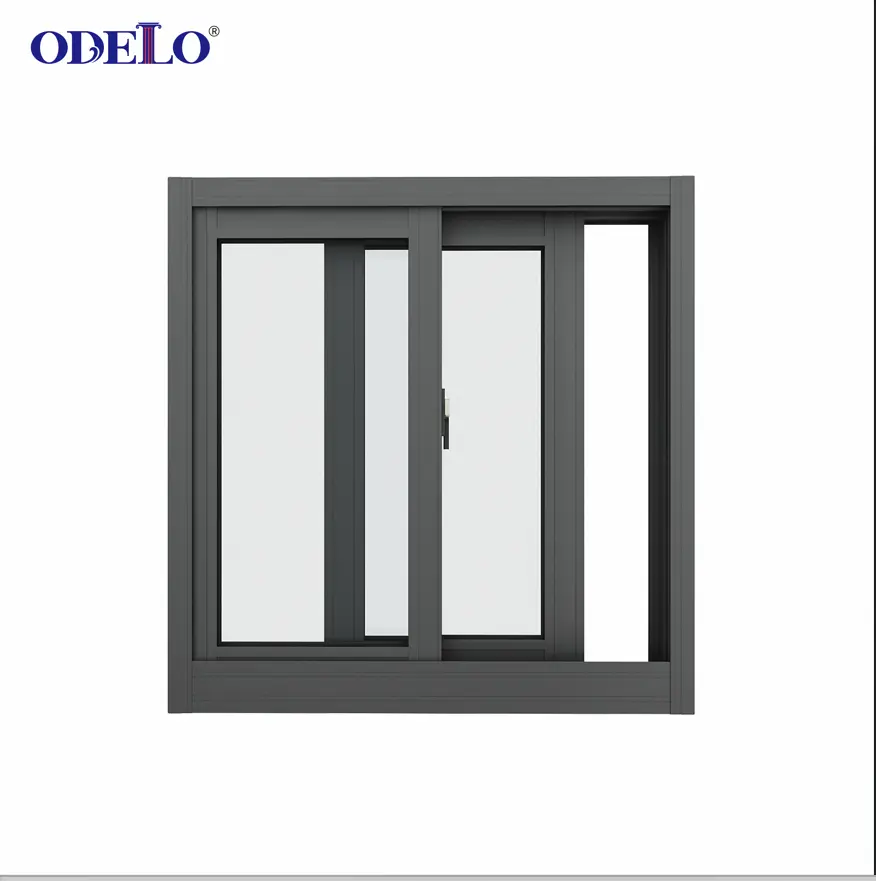 sales competitive price aluminum window double glazed sliding with blue color glass for house