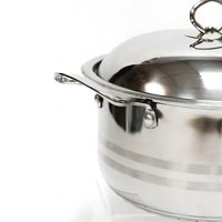 Batterie de cuisine en acier inoxydable 10 pièces épaissie cuisine marmite 410ss fond à induction 30 32 34 36 38cm ensemble de marmites à soupe