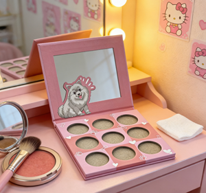 Palette <span class=keywords><strong>de</strong></span> fards à paupières imperméables 9 couleurs satinées et chatoyantes sur le thème des animaux – Haute pigmentation, format voyage pour les amateurs <span class=keywords><strong>de</strong></span> maquillage, adaptée aux carnations foncées et claires - Product Image 2