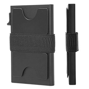 Dropshipping Titanium RFID Blocking Business Travel card holder wallet for men Minimalist wallet aluminum metal credit card case - Product Image 4