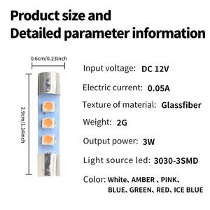 หลอดไฟ LED สีแดง AC 8V ใช้แทนหลอดไส้ 250mA เหมาะสำหรับเครื่องรับเสียงสเตอริโอวินเทจหลายรุ่น ไฟส่องป้ายทะเบียน - Product Image 4