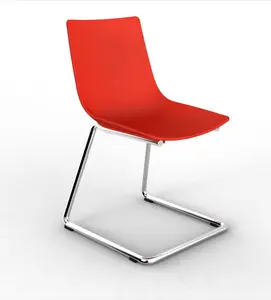 Office conference chair silla de comedor red plastic resin reception chair