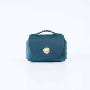 Vintage Crazy Horse Genuine Leather <b>Small</b> Coin <b>Purse</b> with Open Closure Portable Earphone Case for <b>Women</b> and Men Headphone Bag - Product Image 6