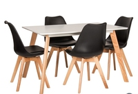 Vente en gros d'usine de meubles de salle à manger en bois rectangulaires pour la cuisine de restaurant ensemble table et chaises