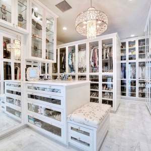 High End Customize <b>Wardrobe</b> Home Furniture White Wooden in Bedroom <b>Wardrobe</b> Clothes - Product Image 1