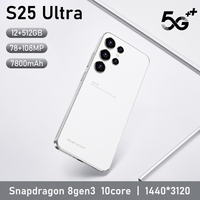 Téléphone portable à écran plein 7 pouces HD, smartphone de jeu, version mondiale S25 Ultra, vente en gros, best-seller