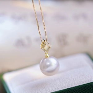 Pendentif en argent S925 avec perles rondes de 10 à 13 mm, support de pendentif pour collier de mode DIY, accessoire 31148, à décorer avec des perles - Product Image 3