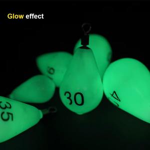Plomos de Pesca Resistentes al Agua Salada, con Cubierta de Plástico Luminoso, de 18g-150g, con Anilla Giratoria - Product Image 3