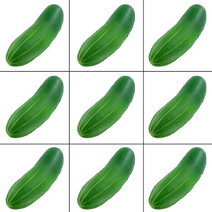 Balle anti-stress en forme de cornichon en PU pour soulager le stress - Product Image 2