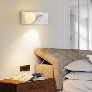 Nouvelle <span class=keywords><strong>lampe</strong></span> murale <span class=keywords><strong>de</strong></span> lecture moderne à abat-jour sphérique, applique murale LED <span class=keywords><strong>pour</strong></span> chambre à coucher, hôtel, villa - Product Image 4
