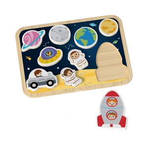 Early Education Montessori Colorful Wooden Space <strong>Jigsaw</strong> 3d Wooden Puzzle <strong>Game</strong> for Kids - Product Image 4