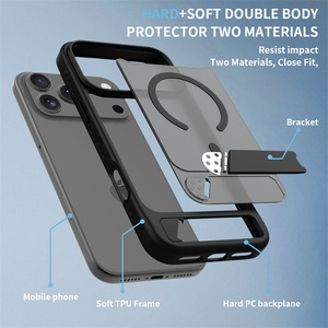 Funda Magnética Esmerilada de Alta Calidad para iPhone 17 16 15 14 Pro Max, Soporte Metálico, Carcasa Trasera Transparente Mate - Product Image 6