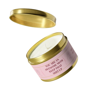 เทียนหอมกลิ่นอโรมาจากขี้ผึ้งถั่วเหลืองขนาดเล็กบรรจุในกระป๋องดีบุกสีทองพร้อมฝาปิดแบบพิเศษ แบรนด์ LANJO เหมาะสำหรับเป็นของขวัญสำหรับคุณแม่ - Product Image 3