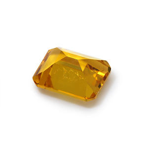 Cadermay Synthetic Citrine Loose Gemstone Rectangle Golden Yellow For Jewelry Making - Product Image 3