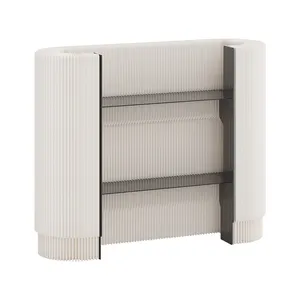 ihpaper Roundabout Reception Desk White Front Desk Folding Commodity Shelf Display Stand For Home And Office