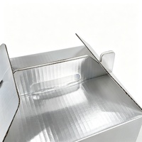 Boîte en carton argenté personnalisée de luxe avec poignée, auto-érectible, jetable, pour emballage alimentaire, promotion, cadeau, vêtements