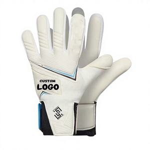 Premium Quality High Quality <b>Latex</b> Non-Slip Goalkeeper Football Gloves Hook Loop Closure Finger Protection <b>Men</b> Customized Colors - Product Image 1