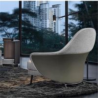Fauteuil paresseux nordique moderne en métal non pliable pour salon, balcon et mobilier de maison de loisirs