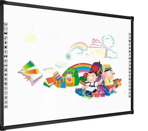 82 96 Inches School Supply Finger Touch pizarra Digital Smart Portable interactive whiteboard with Projector