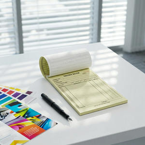 Carnet de factures et de commandes JiaLong pour entreprises – Papier cartonné durable, impression numérique, gaufrage, gestion des tâches - Product Image 1