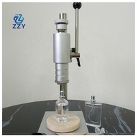 Machine manuelle de sertissage de flacons de parfum 2-en-1, équipement efficace de capsulage de flacons en verre à commande manuelle