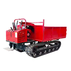 Chariot <span class=keywords><strong>à</strong></span> roues motorisé tout-terrain, mini-dumper électrique <span class=keywords><strong>à</strong></span> chenilles de 1 tonne, transporteur autochargeur - Product Image 1