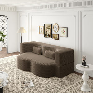 Sofá Cama Reclinable Extensible Tapizado en Tela Moderna y Económica, Convertible, Plegable, Ecológico, de Lujo, para Villa, Escuela, Oficina, Sala de Estar - Product Image 5