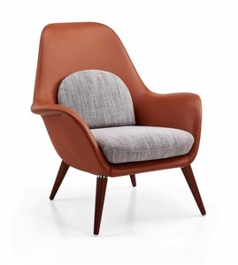 เก้าอี้เลานจ์ผ้านุ่มสบายๆทำจากผ้านุ่มหรูหราทันสมัยสำหรับห้องนั่งเล่นสไตล์นอร์ดิก - Product Image 6