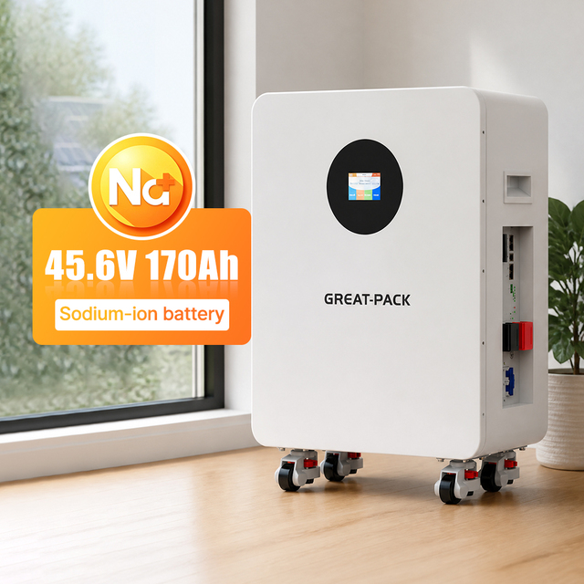 8000 Cycle Life 45.6V 170Ah Sodium Ion Battery With BMS for Solar Energy Storage System Home Power