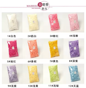 Đầy Màu sắc 100 gam/túi Nhiều màu Fancy giáng sinh trang trí mô Raffia shredded giấy Raffia mô giấy cho Hộp Quà Tặng Điền - Product Image 4