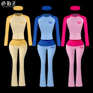 Y2k Quần Áo Phụ Nữ Tùy Chỉnh Cotton Skinny Raglan Dài Tay Áo T Áo Sơ Mi Và Gấp Trên Bùng Quần Xà Cạp Phụ Nữ 2 Mảnh Phòng Chờ Bộ - Product Image 1