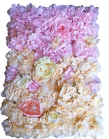 Mur de fleurs artificielles faites à la main, grandes roses et hortensias, écologiques, durables, accessoires de photographie, décoration intérieure