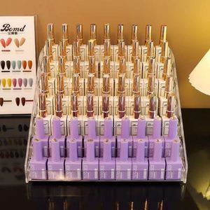 Soporte de exhibición de esmalte de uñas acrílico transparente, estante de almacenamiento, lápiz labial cosmético, herramientas de manicura, organizador de esmalte de uñas, almacenamiento - Product Image 2