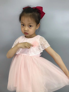 Trẻ Em Mới Bông Net <span class=keywords><strong>Frocks</strong></span> Thiết Kế Màu Hồng Hoa Cô Gái Đảng Dress Màu Xám Trẻ Em Quần Áo Màu Xanh Lá Cây Bé Quần Áo Công Chúa Ăn Mặc Ảnh - Product Image 4