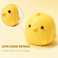 Jouet sensoriel souple en TPR en forme de poussin jaune, anti-stress, pour enfants de 5 à 7 ans, cadeau de fête