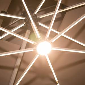 Gran exterior LED marco de aluminio sombrilla de playa sombrilla impermeable <span class=keywords><strong>terraza</strong></span> colgante fiestas terrazas estilo paraguas - Product Image 6