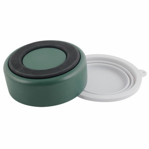 Bol pour chien en acier inoxydable de gros calibre avec base en silicone amovible antidérapante, bol pour chien 2 en 1 avec couvercle extra pliable - Product Image 5