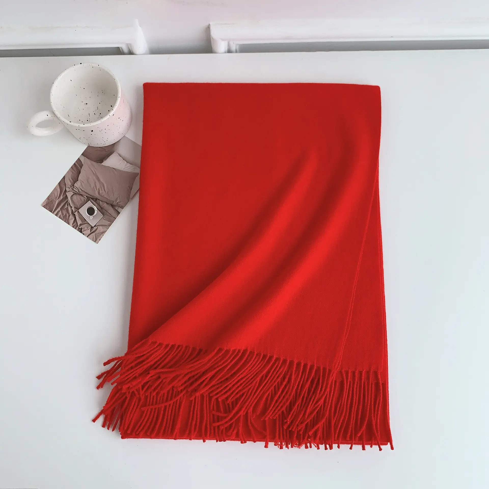 Wholesale Autumn Winter Cashmere Thickened Warm Solid Color Large Size Cape Twill Pashmina Neck Scarves Shawls For Women And Men