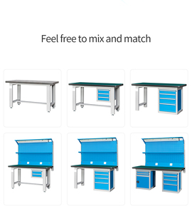 Banc de travail multifonctionnel en gros, banc de travail DIY en acier avec tiroirs et roulettes - Product Image 6