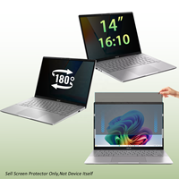 Filtre de confidentialité détachable pour ordinateur portable ASUS 14 pouces 16:10, protection PET anti-espion à double sens, anti-reflet, anti-rayures, blocage de la lumière bleue