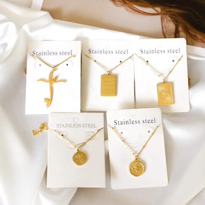 Stainless Steel Round Sun Pendant Necklace 18k Gold Plated Geometric <b>Design</b> Unisex Gift Jewelry - Product Image 1