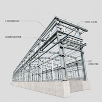 Bâtiment d'entrepôt en structure acier préfabriquée personnalisée avec service de dessin technique