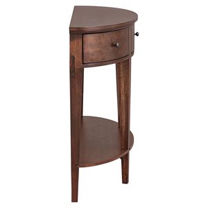 Table console moderne incurvée de style U DB avec 3 tiroirs et 1 étagère Table de canapé pour entrée ou salon - Product Image 5