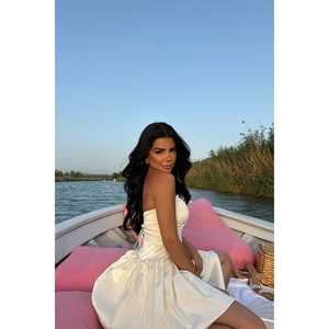 Vestido Mini Casual Elegante con Mangas Acampanadas Talla XS para Dama, Oficina, Fiesta, Translúcido, Estilo Imperio, Hueco, Drapeado, con Cremallera - Product Image 2